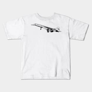 Aérospatiale/BAC Concorde - Black Design Kids T-Shirt